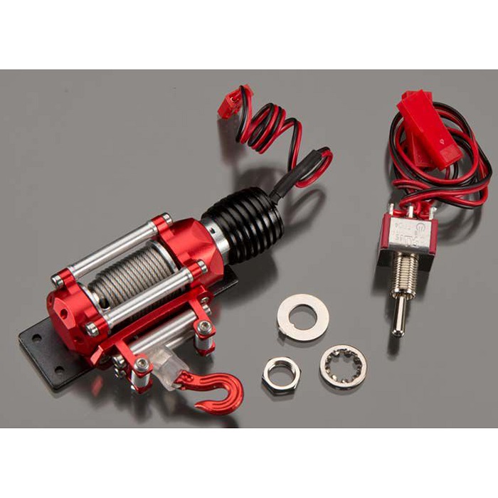 Team Integy 1/10 Rock Crawler Realistic Power Winch Red
